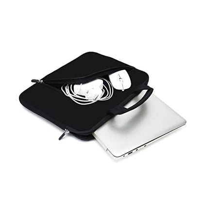 11.6" 12.2 inches Laptop Sleeve Chromebook Case Ultrabook Case Notebook Sleeve Tablet Case Neoprene Handle Sleeve for Men Women, Two Pockets Fit Apple MacBook Air Samsung Acer HP DELL(Black) - color: Black