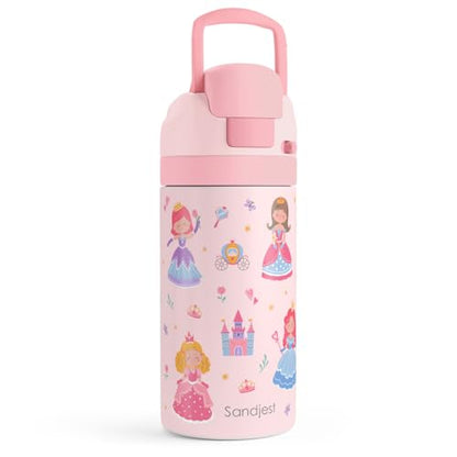 Princess Kids Insulated Stainless Steel Water Bottle 16 Oz, Travel Tumbler for School, Sports for Girls, Birthday, Back To School - color: Princess