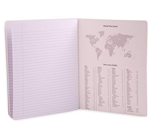 Mintra Office Composition Books - Sturdy Flexible Cover (4 Pack, Black Marble Comp - College Ruled) - color: Black Marble Comp - College Ruled, size: 4 Pack
