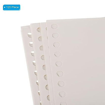 PATIKIL A4 Loose Leaf Paper for Binders, 3 Pack Notebook Punch Filler Paper 30 Hole 180 Sheets Blank Paper 100gsm for Office, White
