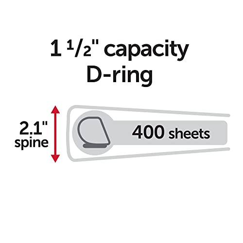 Office Depot® Heavy-Duty View 3-Ring Binder, 1 1/2" D-Rings, 49% Recycled, Navy