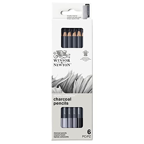 Winsor & Newton Studio Collection, 6개, 차콜 연필 - style: 숯 연필 6개