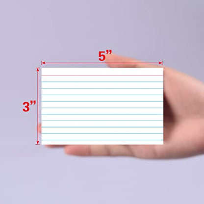 KAISA 7.6x12.7cm(3x5인치) 인덱스 카드 플래시 카드 7.6 x 12.7cm(3 x 5인치) 화이트 인덱스 카드 유선 노트 카드 스터디 플래시 카드 노트 카드 100장 (총 300장), KSU-07945 - color: 2-화이트 3팩, size: 3"x5"