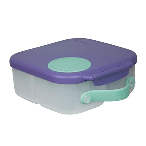 b.box Mini Lunch Box Kids | 4.25 Cup Leak Proof Bento Box for Kids Ages 3+ | 3 Compartment Snack Containers, School Lunch Container, Dishwasher Safe, BPA-Free, PFAS-Free - Lilac Pop - color: Lilac Pop, size: 1-pack