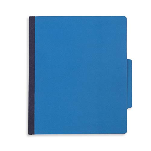 10 Dark Blue Classification Folders - 1 Divider - 2 Inch Expansions - Durable 2 Prongs Designed to Organize Standard Medical Files, Office Reports - Letter Size, Dark Blue, 10 Pack