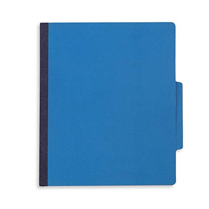 10 Dark Blue Classification Folders - 1 Divider - 2 Inch Expansions - Durable 2 Prongs Designed to Organize Standard Medical Files, Office Reports - Letter Size, Dark Blue, 10 Pack