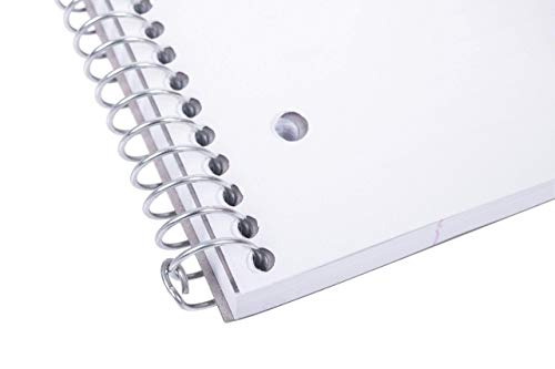 Mintra Office Durable Spiral Notebooks, 1 Subject, (White, Wide Ruled 12pk), 100 Sheets, Poly Pocket, Moisture Resistant Cover, School, Office, Business, Professional - color: White, size: Wide Ruled 12pk