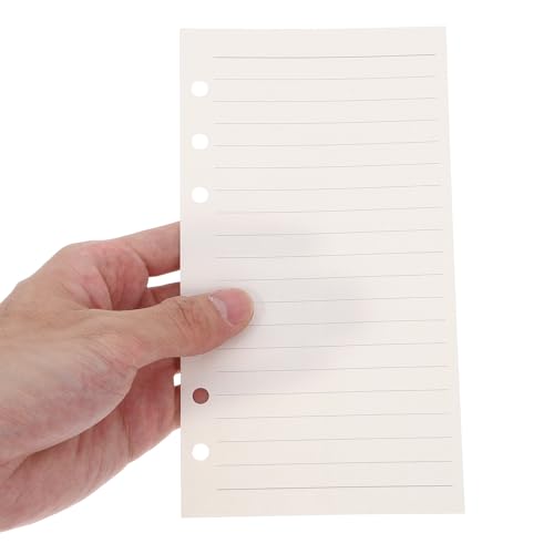 FOMIYES 6-hole A6 Loose Leaf Paper Refill, 45 Sheets College Ruled Lined Notepad Replacement Inserts for Personal Notebook and Planner, Detachable Filler Paper for School and Office Use