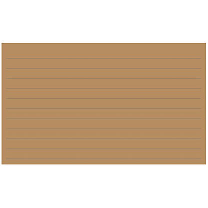 Colonial Cards: 150 Color Cardstock 3" x 5" Index Cards, Kraft, Lined Landscape Format - color: kraft