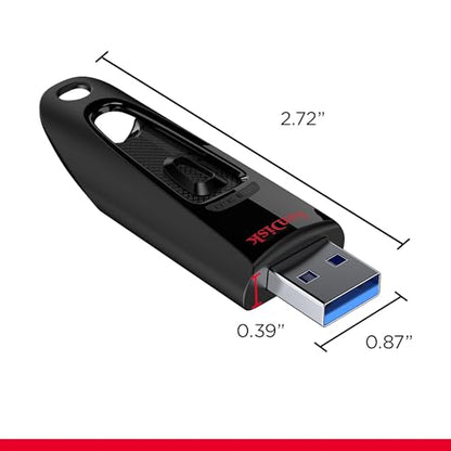 SANDISK 1TB Ultra USB 3.0 Flash Drive - Up to 130MB/s Read speeds - Black - SDCZ48-1T00-G46 - size: 1TB