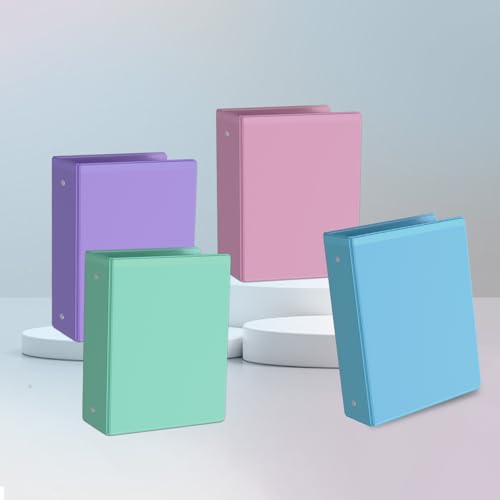 2 inch Binder 3 Ring, 4 Pack View Binder with 2 Pockets,PVC-Free,Customizable Clear View Cover for 8.5 x 11'' Letter Size Papers，Holds 450 Sheets, Round Ring - size: 2IN BINDER