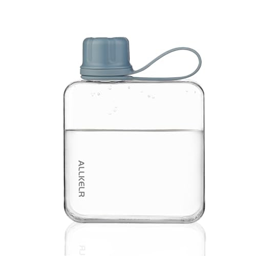 Portable Flat Water Bottle, 10.8 oz, Blue | BPA-Free Tritan, leakproof, slim fit for purses, lightweight for hiking, backpacking, travel - color: Blue, size: 10.8 Ounces
