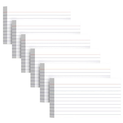 300 Count White Index Cards 3x5 Inch - 180gsm Heavyweight Flash Card (50 Sheets Each), Durable & Portable Note Taking for Students, Teachers, Study Flashcards for Office School Supplies - color: 300 Count