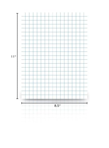 PAPER GRAPH 8.5X11 1/2 RULED SCHOOL SMART 50 SHTS PK OF 12