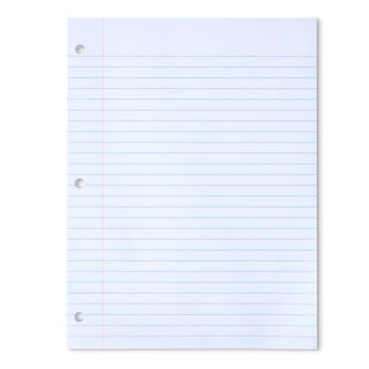 Amazon Basics Wide Ruled Loose Leaf Paper, 10.5" x 8", 150 Sheets, No Binding, White, 1-Pack - size: Wide Ruled, 1-pack
