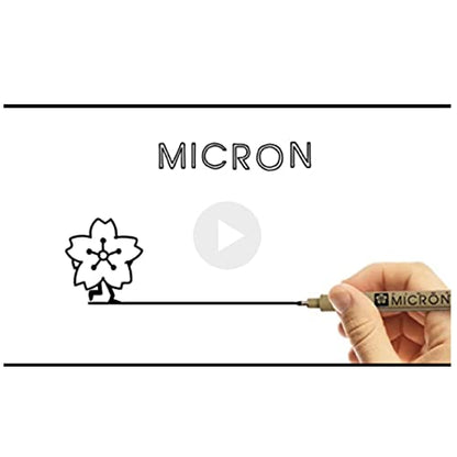 SAKURA Pigma Micron Fineliner Pens - Archival Black Ink Pens - Pens for Writing, Drawing, or Journaling - Assorted Point Sizes - 6 Pack - size: 6 Count (Pack of 1)