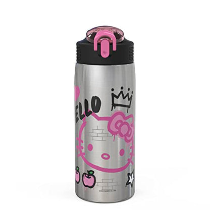 Zak Designs Sanrio Water Bottle for Travel and At Home, 19 oz Vacuum Insulated Stainless Steel with Locking Spout Cover, Built-In Carrying Loop, Leak-Proof Design (Hello Kitty) - color: Hello Kitty