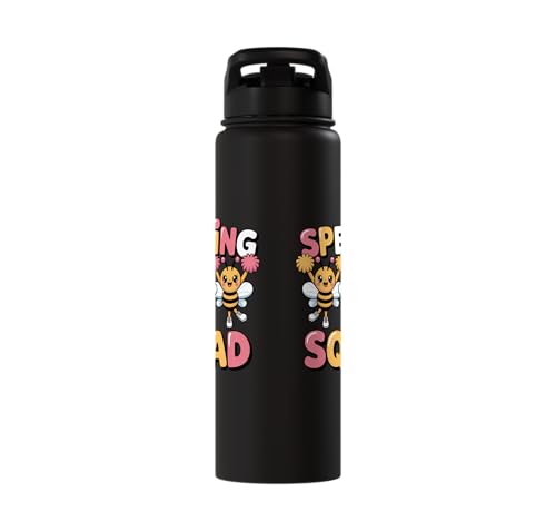Spelling Squad Teacher Student Coach Classroom Stainless Steel Insulated Water Bottle - color: Black