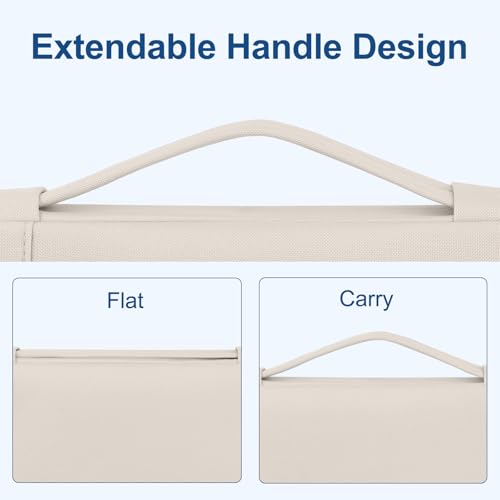 MOSISO Laptop Case 13.3 inch, 13.3 inch Laptop Sleeve with Handle | Compatible with MacBook Air/Pro 13/Pro 14, HP Dell ASUS Lenovo, Polyester Multifunctional Computer Bag, Sand - color: Sand, size: 13.3 inch