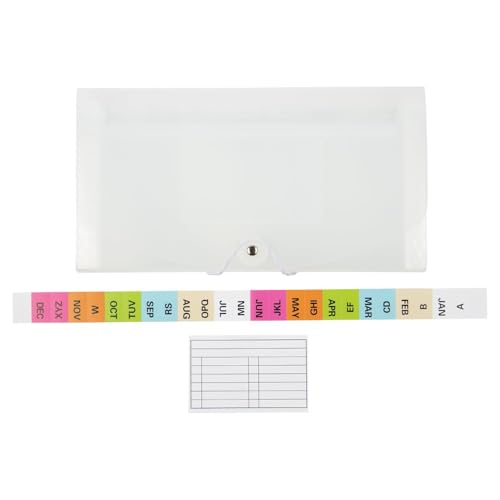 JAM PAPER Accordion Folders - 13 Pocket Plastic Expanding File - Check Size - 5 x 10 1/2 - Clear - 2/Pack - color: Clear, size: Check Size - 2 Pack