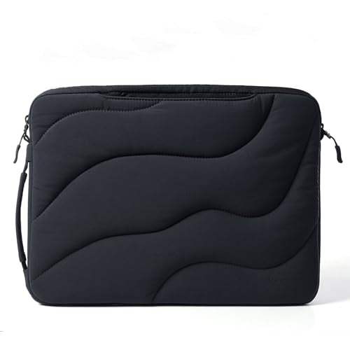 llano 14 inch Laptop Sleeve, Laptop Case for MacBook Pro,Dell, HP, Lenovo, Asus, Notebook Tablet Case, 360° Protection, Lightweight, Water-Resistant, 4 Compartments Storage, Black - size: 14 inch