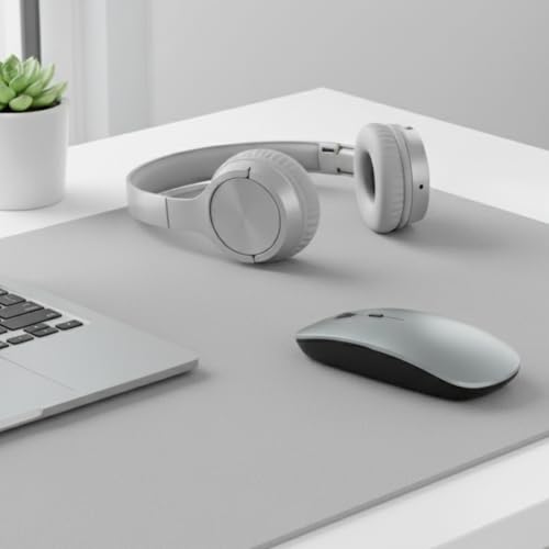 Wireless Mouse, Ergonomic 2.4G Optical Wireless Mouse with 4 Buttons, 800/1200/1600 DPI, Portable Mouse with USB Receiver for Laptop, MacBook, Desktop - Grey - color: GREY