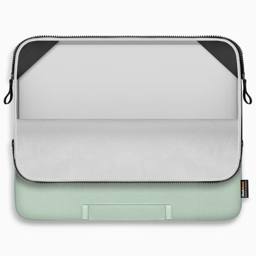13.3-14 inch Laptop Sleeve Case Protective Briefcase Computer Bag, Green | Waterproof Polyester, Fits Most Laptop Models, Shockproof Interior, Smooth Zippers, Slim Profile - color: Green, size: 14inch