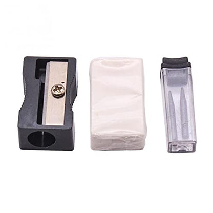 Compass Geometry Kit Metal Geometry Translator Drawing School Eraser Fence Set Math Eraser Ruler 10PCS Set for Students Compass Set