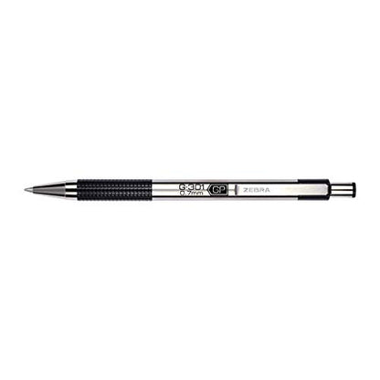 Zebra Pen STEEL G-301 Retractable Gel Pen, Black Ink, 0.7mm, 4-Pack - color: Black C