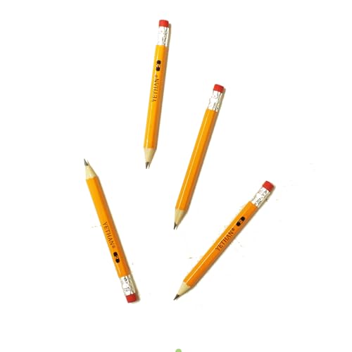 400 Count Golf Pencils with Eraser Tops, 4" Half Pencils Pre-Sharpened, #2 HB Hexagon Mini Pencil Bulk for Classroom, Office, Home, Casino