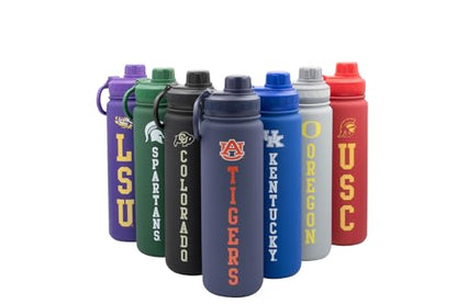 Auburn Water Bottle - Navy Blue Double Walled Stainless Steel 24 oz Keeps Drinks Cold or Hot - color: Auburn Tigers - Navy