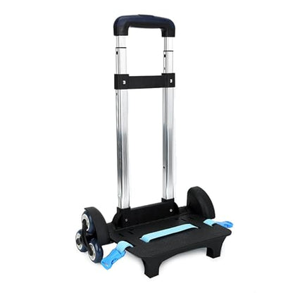 Foldable Backpack Hand Truck, Aluminum Alloy Portable Wheeled Trolley, 2-Wheel Dark Blue for Travel and Camping - color: Style a (2 Wheel Dark Blue)