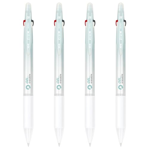 JVPEN Zium 3-Color Erasable Gel Pen – 0.5mm Fine Tip, Smooth Heat-Sensitive Ink, Refillable Multi Pen with Eraser – Korean Stationery for School & Office – Mint Barrel, 4-Pack - color: Zium Series 4mint_multicolor(3color)