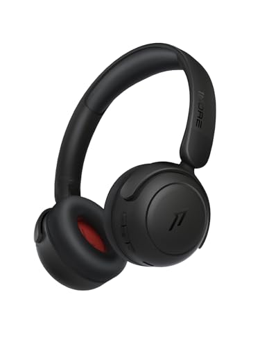 1MORE HQ20 Wireless On-Ear Headphones with Microphone, 85dB Safe Volume, 65H Playtime, Lightweight Foldable Bluetooth Headphones for School/Travel, Android and iOS Compatible, Black - color: Black