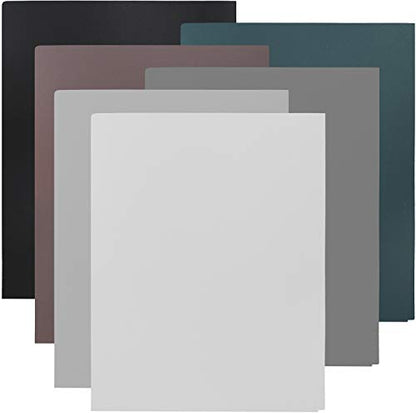 Youngever 6 Pack Heavy Duty Plastic Two Pocket Folders, Heavy Duty Plastic 2 Pocket Folder (Urban Colors) - color: Urban Colors