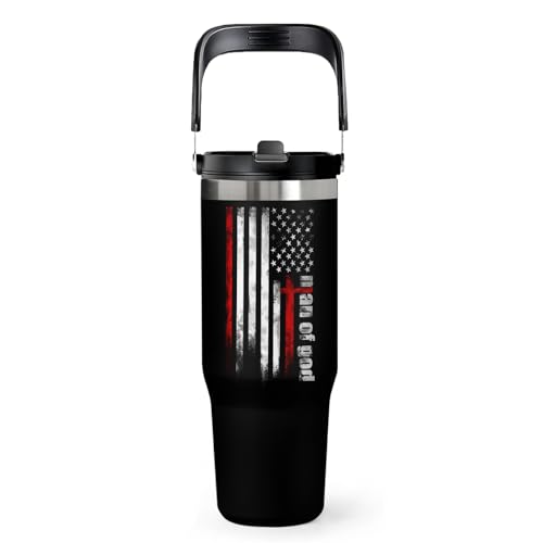 Christian Tumbler for Men 30oz - Religious Gifts for Christian Men, Stainless Steel Insulated Travel Mug with Handle, Bible Verse Cup for Pastors & Fathers, Faith-Based Gift Idea - color: Christian Men, size: 30 Ounces