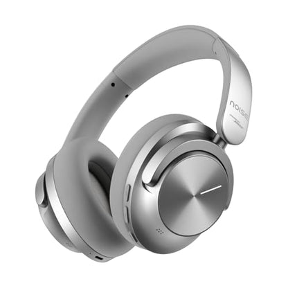 Noise Master Buds Max, Sound by Bose Wireless Over-Ear Headphones with Segment Leading Adaptive ANC, Dynamic EQ, LHDC 5.0, Immersive Spatial Audio,Upto 60H Playtime, App Support (Silver) - color: Silver