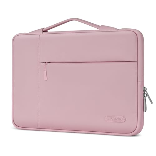 MOSISO Laptop Case 13.3 inch, 13.3 inch Laptop Sleeve with Handle | Compatible with MacBook Air/Pro 13/Pro 14, HP Dell ASUS Lenovo, Polyester Multifunctional Computer Bag, Pink - color: Pink, size: 13.3 inch