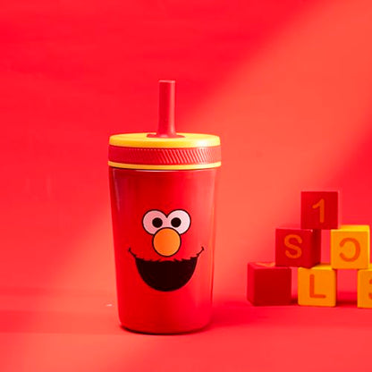 Zak Designs Sesame Street Kelso Toddler Cups For Travel or At Home, 12oz Vacuum Insulated Stainless Steel Sippy Cup With Leak-Proof Design is Perfect For Kids (Elmo) - color: Sesame Street (Elmo)