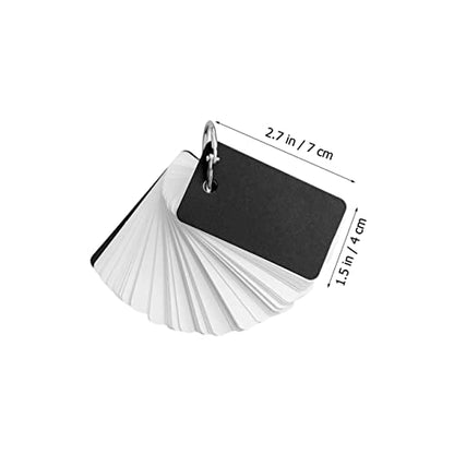 Operitacx 4Pcs Binding Ring Blank Cards Thick Memo Card Notepads Kraft Cover Portable for Students and Learning Activities - size: 7.00X4.00X3.00CM