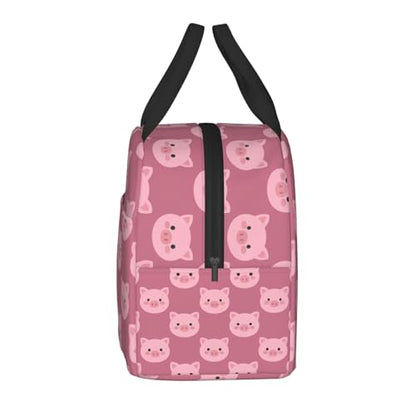 Cute Cartoon Pig Lunch Box - Insulated Lunch Bags for Kids Boys Girls Reusable Lunch Tote Bags, Perfect for School/Camping/Hiking/Picnic/Beach/Travel - color: Cute Cartoon Pig
