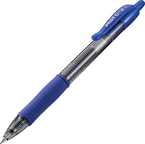 Pilot G2 Premium Gel Roller Pens, Fine Point 0.7 mm, Blue Ink Pens Fine Point, Pack of 4 - Ideal for School, Journaling, and Office Writing - color: Blue