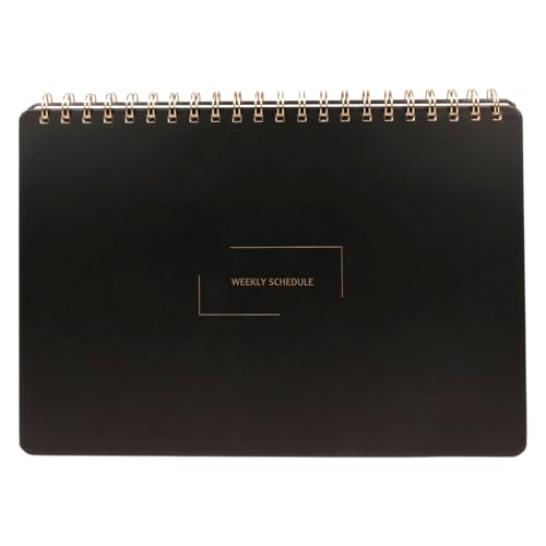 Undated Weekly Schedule | Business Planner | 8.25” x 11.75” ADHD Organizer | Premium Multi-Layout Schedule | Black | Landscape Layout - color: Black, size: Weekly Schedule - Landscape