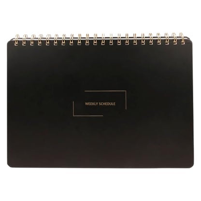 Undated Weekly Schedule | Business Planner | 8.25” x 11.75” ADHD Organizer | Premium Multi-Layout Schedule | Black | Landscape Layout - color: Black, size: Weekly Schedule - Landscape
