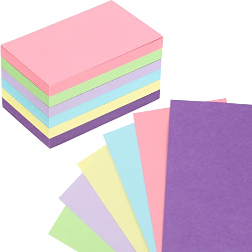 Fainne 300 Pcs 3 x 5 Inches Blank Index Cards 180 Gsm Thick Card Stock Assorted Color Neon Blank Flash Cards Colorful Study Notecards for Organizing(Fresh Colors) - color: Fresh Colors, size: 3 x 5 Inch