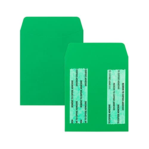 Hygloss 30 Pcs Library Card Pockets 3.5x5 Inch - Self-Adhesive Pocket Envelopes - Dark Green Classroom Envelope Pockets - Ideal for Organizing - Colorful Small Library Book Pocket - color: Dark Green, style: 30 Pockets