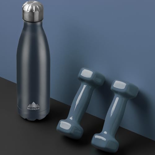 Mont-Clair Stainless Steel Water Bottle, Vacuum insulated - BPA Free, 12h Hot & 24h Cold Drinks, Metal Water Bottle 25 oz Leakproof, Ideal for Adult, Kids, Running - Dark Blue - color: Dark Blue, style: 25 Ounces