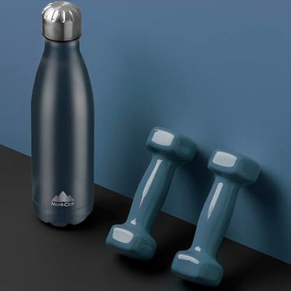 Mont-Clair Stainless Steel Water Bottle, Vacuum insulated - BPA Free, 12h Hot & 24h Cold Drinks, Metal Water Bottle 25 oz Leakproof, Ideal for Adult, Kids, Running - Dark Blue - color: Dark Blue, style: 25 Ounces