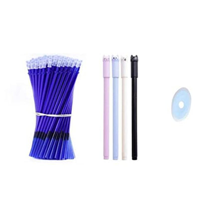 25pcs/Set Erasable Gel Pen Refills Rod 0.5mm Washable Handle Magic Erasable Pen for School Pen Writing Tools Kawaii Stationery (1 Blue) - color: 1 Blue