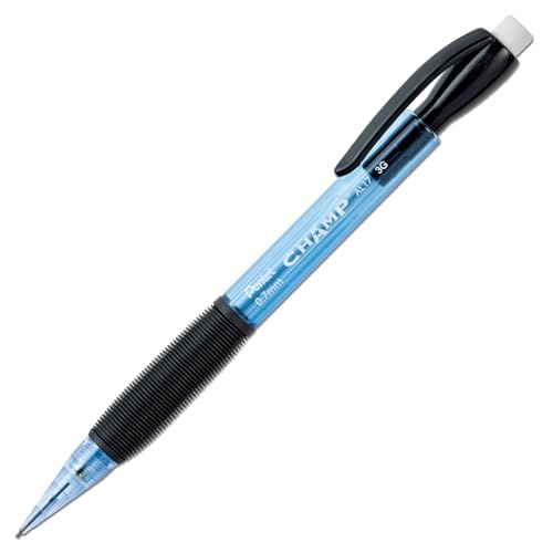 Champ Pentel Mechanical Pencil, 0.7 mm, Blue Barrel, Box of 12 (AL17C) - color: Blue, size: 1 Count (Pack of 12), style: 0.7 mm